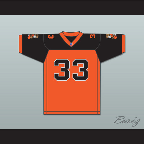 Orc Fogteeth 33 Orange/Black Football Jersey with Patches
