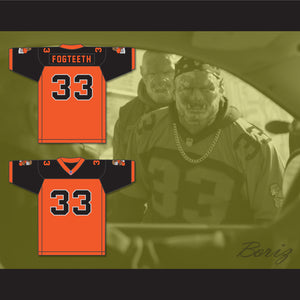 Orc Fogteeth 33 Orange/Black Football Jersey with Patches