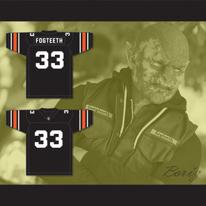 Orc Fogteeth 33 Black Football Jersey with Patch