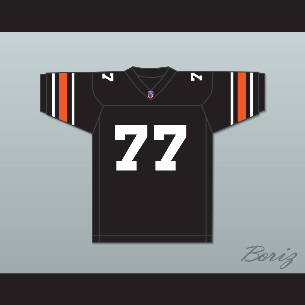 Orc Fogteeth 77 Black Football Jersey with Patch