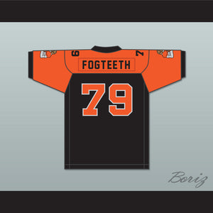 Orc Fogteeth 79 Black/Orange Football Jersey with Patches