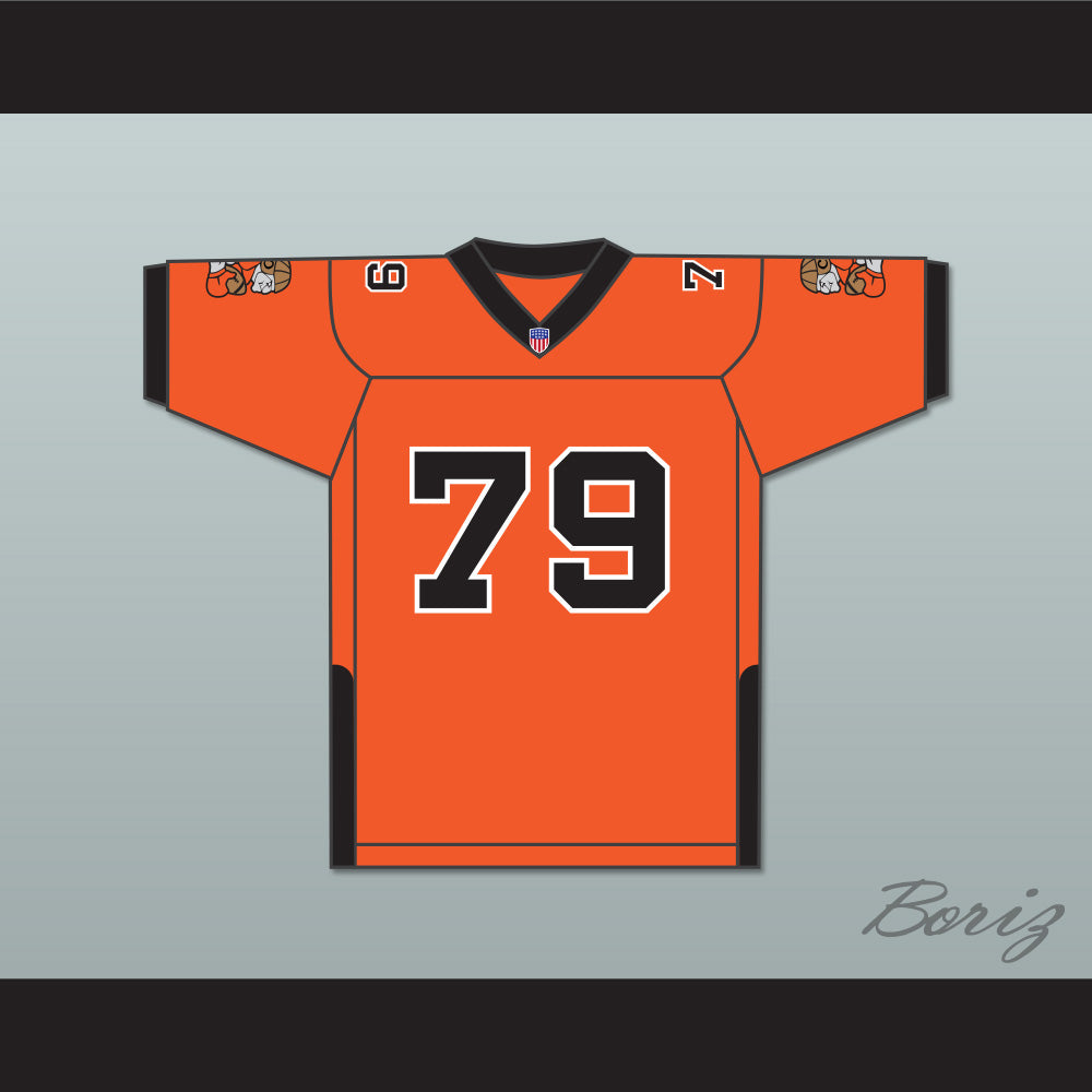 Orc Fogteeth 79 Orange Football Jersey with Patches