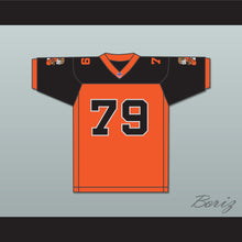 Load image into Gallery viewer, Orc Fogteeth 79 Orange/Black Football Jersey with Patches
