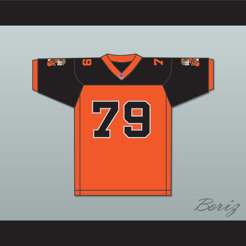 Orc Fogteeth 79 Orange/Black Football Jersey with Patches
