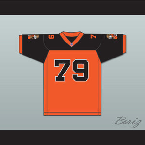 Orc Fogteeth 79 Orange/Black Football Jersey with Patches