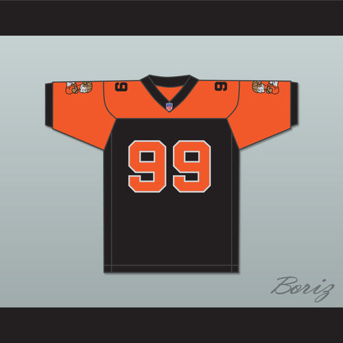Orc Fogteeth Dorghu 99 Black/Orange Football Jersey with Patches