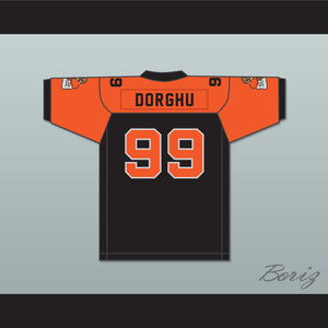 Orc Fogteeth Dorghu 99 Black/Orange Football Jersey with Patches