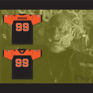 Orc Fogteeth Dorghu 99 Black/Orange Football Jersey with Patches
