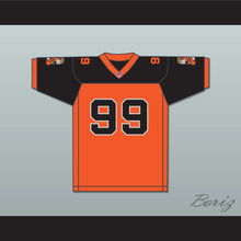 Load image into Gallery viewer, Orc Fogteeth Dorghu 99 Orange/Black Football Jersey with Patches