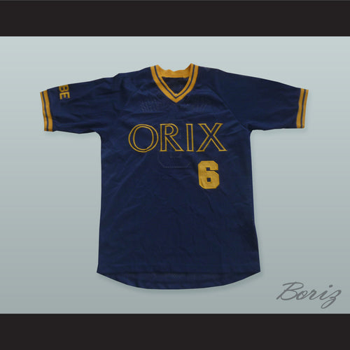 So Taguchi 6 Orix BlueWave Baseball Jersey with Patch