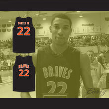 Load image into Gallery viewer, Otto Porter Jr. 22 Scott County Central High School Braves Black Basketball Jersey 2