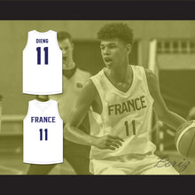 Load image into Gallery viewer, Ousmane Dieng 11 France White Basketball Jersey 2