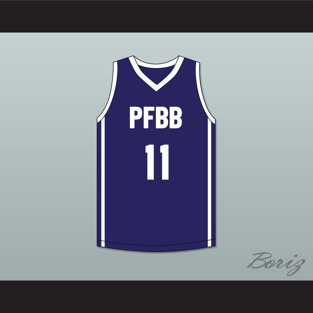 Ousmane Dieng 11 PFBB Pole France BasketBall Navy Blue Basketball Jersey 2