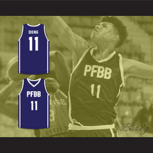 Load image into Gallery viewer, Ousmane Dieng 11 PFBB Pole France BasketBall Navy Blue Basketball Jersey 2
