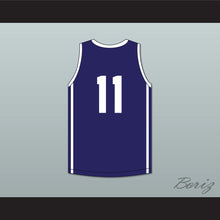 Load image into Gallery viewer, Ousmane Dieng 11 PFBB Pole France BasketBall Navy Blue Basketball Jersey 1