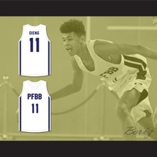 Load image into Gallery viewer, Ousmane Dieng 11 PFBB Pole France BasketBall White Basketball Jersey 2