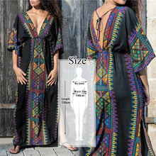 Load image into Gallery viewer, Oversize Kaftan Beach Cover up Pareos de Playa Mujer Beach Wear Oversize Bikini Cover up Robe Plage Sarong Beach Tunic #Q877