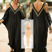 Load image into Gallery viewer, Oversize Kaftan Beach Cover up Pareos de Playa Mujer Beach Wear Oversize Bikini Cover up Robe Plage Sarong Beach Tunic #Q877