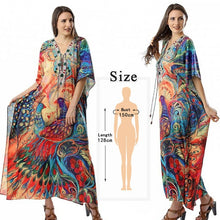 Load image into Gallery viewer, Oversize Kaftan Beach Cover up Pareos de Playa Mujer Beach Wear Oversize Bikini Cover up Robe Plage Sarong Beach Tunic #Q877