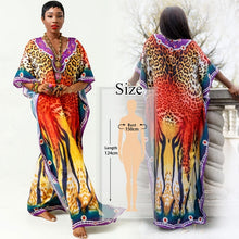 Load image into Gallery viewer, Oversize Kaftan Beach Cover up Pareos de Playa Mujer Beach Wear Oversize Bikini Cover up Robe Plage Sarong Beach Tunic #Q877