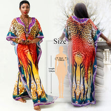 Load image into Gallery viewer, Oversize Kaftan Beach Cover up Pareos de Playa Mujer Beach Wear Oversize Bikini Cover up Robe Plage Sarong Beach Tunic #Q877