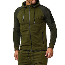 Load image into Gallery viewer, Oversized Zipper Autumn Jacket Men 2019 Striped Bomber Jacket Men Sports White Gym Windbreaker Hooded Jackets Fit Clothing