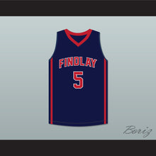 Load image into Gallery viewer, P. J. Washington 5 Findlay Prep Navy Blue Basketball Jersey 1