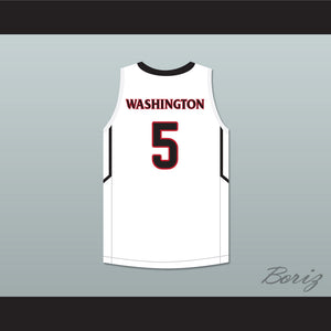 P. J. Washington 5 Findlay Prep White Basketball Jersey 2