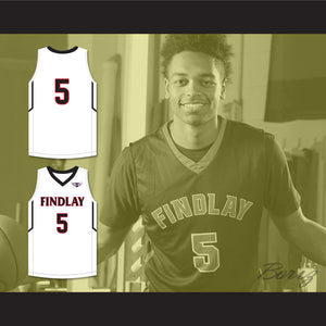 P. J. Washington 5 Findlay Prep White Basketball Jersey 1