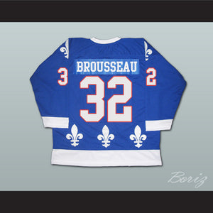 Paul Brousseau 32 Quebec Nordiques Hockey Jersey