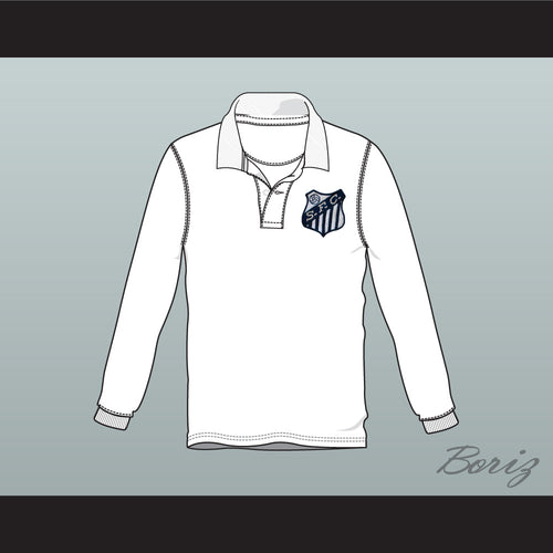 Pele 10 Santos S.F.C. White Football Soccer Jersey