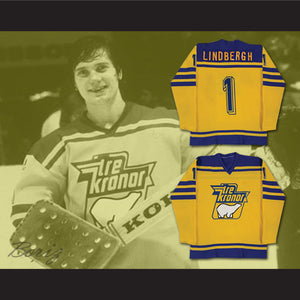 Pelle Lindbergh 1 Tre Kroner Team Sweden Hockey Jersey