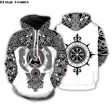 Load image into Gallery viewer, PLstar Cosmos Fashion Men hoodies Viking Tattoo 3D All Over Printed Unisex Hoodie streetwear Casual Hooded Sweatshirt Drop ship