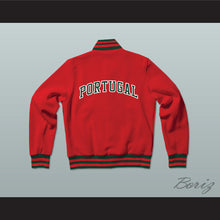 Load image into Gallery viewer, Portugal Varsity Letterman Jacket-Style Sweatshirt