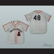 Load image into Gallery viewer, Pablo Sandoval 48 San Francisco Sea Lions Negro League Gray Baseball Jersey
