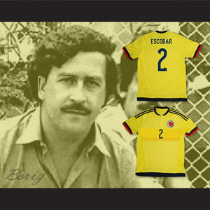 Pablo Escobar 2 Colombia Football Soccer Jersey