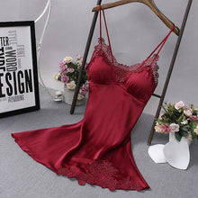 Load image into Gallery viewer, Pajamas Sets Silk Women Nightgowns Sexy Ladies Satin Nightwear Women Robe Nighties Sleepwear shorts combinaison pyjama femme