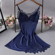 Load image into Gallery viewer, Pajamas Sets Silk Women Nightgowns Sexy Ladies Satin Nightwear Women Robe Nighties Sleepwear shorts combinaison pyjama femme