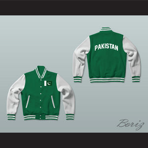 Pakistan Varsity Letterman Jacket-Style Sweatshirt