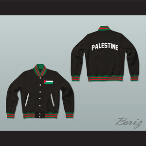 Palestine Varsity Letterman Jacket-Style Sweatshirt