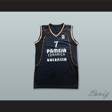 Load image into Gallery viewer, Pamesa Valencia 7 Black Basketball Jersey