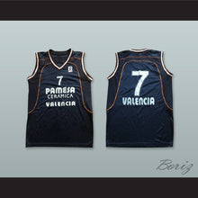 Load image into Gallery viewer, Pamesa Valencia 7 Black Basketball Jersey