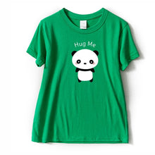 Load image into Gallery viewer, Panda T Shirt Hug Me Letters Short Sleeve 100% Cotton T-shirt Top Quality Women Summer Casual Camiseta Tee