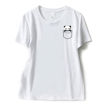 Load image into Gallery viewer, Panda T Shirt Hug Me Letters Short Sleeve 100% Cotton T-shirt Top Quality Women Summer Casual Camiseta Tee