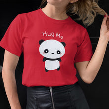 Load image into Gallery viewer, Panda T Shirt Hug Me Letters Short Sleeve 100% Cotton T-shirt Top Quality Women Summer Casual Camiseta Tee