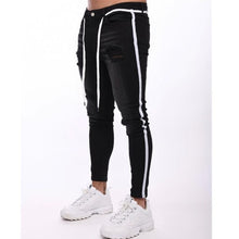 Load image into Gallery viewer, Pantalones vaqueros ajustados con agujero roto para hombre, pantalón informal, clásico, para Jogging
