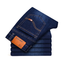 Load image into Gallery viewer, Pantalones vaqueros elásticos para hombre, Jeans clásicos elásticos para negocios, cómodos, lisos, largos, 2020