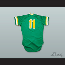 Load image into Gallery viewer, Panthers 11 Green Button Down Baseball Jersey