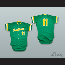 Load image into Gallery viewer, Panthers 11 Green Button Down Baseball Jersey