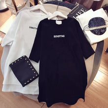 Load image into Gallery viewer, Paris Girl Women Cartoons T-Shirt Korean Kawaii Tops 90s Leopard Plus Size Long Tee Cartoon O-Neck Casual Shirt
